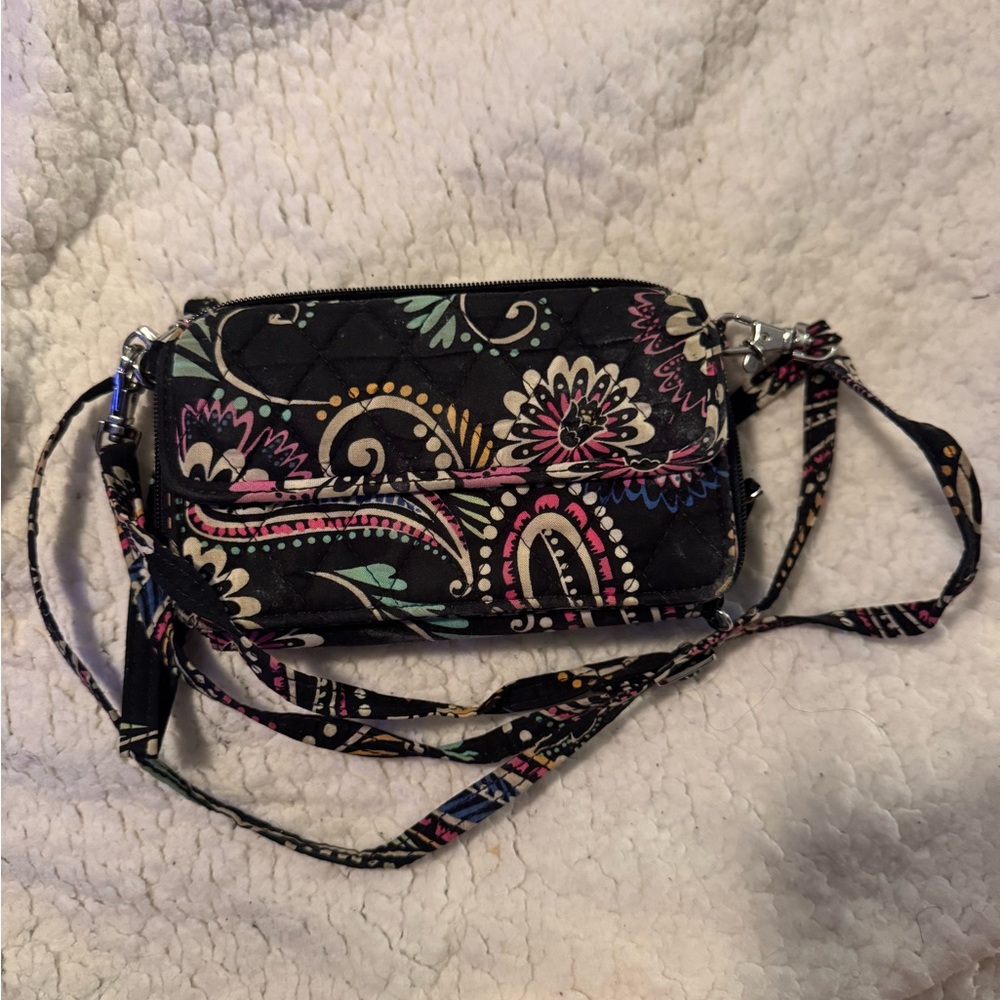 Vera Bradley Black Paisley Crossbody Bag